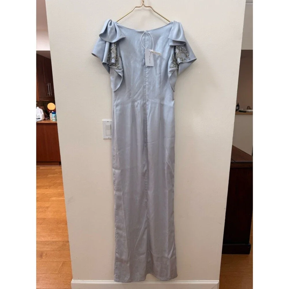 ✨ NWT Marchesa Notte Embellished Satin Crepe Gown ✨